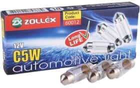 Автолампа Zollex C5W SV8,5-8 5 W прозрачная 60012