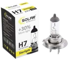 Автолампа Solar Starlight +30 H7 PX26d 70 W прозрачная 2407