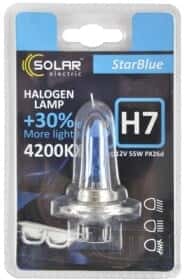 Автолампа Solar StarBlue H7 PX26d 55 W темно-голубая 1247B1