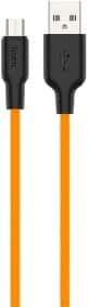 Кабель Hoco X21 X21MICROBLACKORANGE USB - Micro USB 1 м