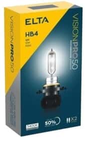 Автолампа Elta Automotive Vision Pro 50 HB4 P22d 51 W прозрачная EB3006TR