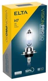 Автолампа Elta Automotive Vision Pro 50 H7 PX26d 55 W прозрачная EB3477TR Автолампа Elta Automotive Vision Pro 50 H7 PX26d 55 W прозрачная EB3477TR