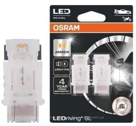Автолампа Osram LEDriving P27/7W W2,5x16q 1,9 W желтая 3157DYP-02B