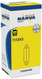 Автолампа Narva Standard T15X43 SV8,5 27 W прозрачная 17522