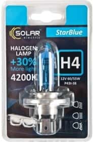Автолампа Solar StarBlue H4 P43t-38 55 W 60 W темно-блакитна 1244B1