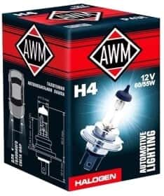 Автолампа Awm H4 P43t 55 W 60 W прозрачная 410300003