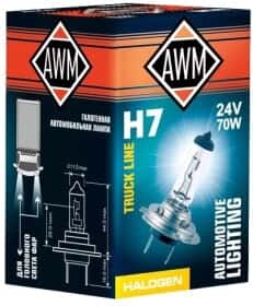 Автолампа Awm H7 PX26d 70 W прозрачная 410300019