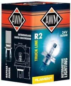 Автолампа Awm R2 P45t 55 W 50 W прозрачная 410300023