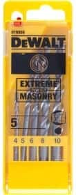 Набір свердл DeWALT спіральних по цеглі Extreme Masonry DT6956 4-10 мм 5 шт. Набір свердл DeWALT спіральних по цеглі Extreme Masonry DT6956 4-10 мм 5 шт.
