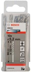 Набор сверл Bosch спиральных по металлу 2608595063 5.2 мм 10 шт. Набор сверл Bosch спиральных по металлу 2608595063 5.2 мм 10 шт.