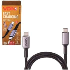 Кабель Voin VP-3501CBK USB type-C - USB type-C 1 м Кабель Voin VP-3501CBK USB type-C - USB type-C 1 м