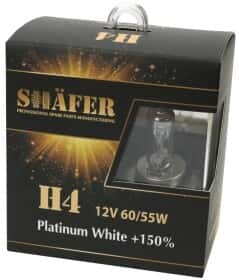 Автолампа Shafer Platinum White +150% H4 P43t 55 W 60 W прозора SL3004P