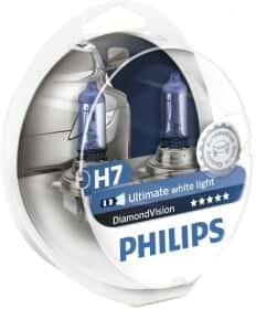 Автолампа Philips DiamondVision H7 PX26d 55 W светло-голубая 12972DVSP