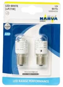 Автолампа Narva P21W BA15s 1,75 W прозора 180894000