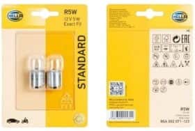 Автолампа Behr Hella Standard R5W BA15s 5 W прозора 8GA002071123