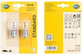 Автолампа Behr Hella Standard P21W BA15s 21 W прозора 8GA002073123