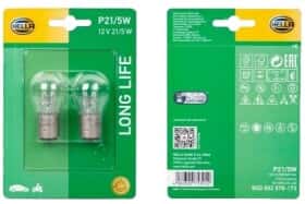 Автолампа Behr Hella Lifetime Long Life P21/5W BAY15d 5 W прозрачная 8GD002078173