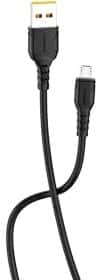 Кабель Denmen Silicone D06V-BK USB - Micro USB 1 м