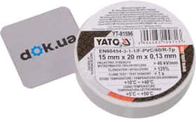 Изолента Yato YT-81596 белый ПВХ 15 мм x 20 м