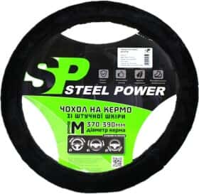 Чехол на руль Steel Power 4414F мех цвет черный Чехол на руль Steel Power 4414F мех цвет черный
