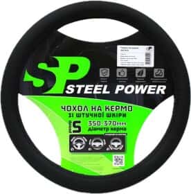 Чехол на руль Steel Power 4401B пвх цвет черный Чехол на руль Steel Power 4401B пвх цвет черный