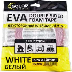 Двухсторонний скотч Solar DS2105 EVA (этиленвинилацетат) 10 мм x 5 м