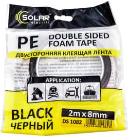Двухсторонний скотч Solar DS1082 на полиэтиленовой основе 8 мм x 2 м