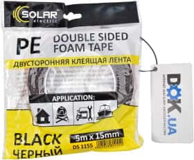 Двосторонній скотч Solar DS1155 на поліетиленовій основі 15 мм x 5 м