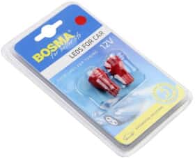 Автолампа Bosma T4W BA9s червона 3004I