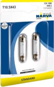 Автолампа Narva Standard C10W SV8,5 10 W прозора 173144000