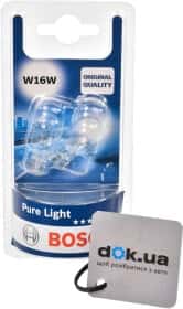 Автолампа Bosch Pure Light W16W W2,1x9,5d 16 W прозрачная 1987301049