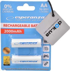 Аккумуляторная батарейка ESPERANZA EZA103W 2000 mAh 2 шт Аккумуляторная батарейка ESPERANZA EZA103W 2000 mAh 2 шт