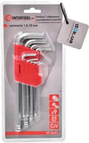 Набір ключів шестигранних Intertool ht0603 1,5-10 мм 9 шт