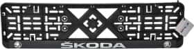 Рамка номерного знака Vitol 50274 цвет черный на Skoda Рамка номерного знака Vitol 50274 цвет черный на Skoda