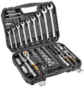 Набор торцевых головок и комплектующих Neo Tools 10-058 1/2", 1/4" (82 пр.)