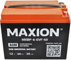 Акумулятор для ДБЖ Maxion MXBT6EVF60 60 Аг 12 В Акумулятор для ДБЖ Maxion MXBT6EVF60 60 Аг 12 В