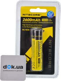 Аккумуляторная батарейка Nitecore NL1826R 6-1020-r 2600 mAh 1 шт Аккумуляторная батарейка Nitecore NL1826R 6-1020-r 2600 mAh 1 шт