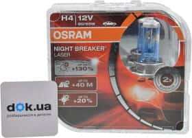 Автолампа Osram Night Breaker Laser H4 P43t 55 W 60 W прозрачно-голубая 64193NBL-HCB