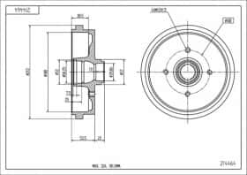 Тормозной барабан Hart 214464