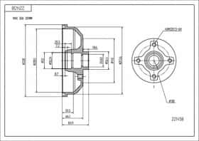 Тормозной барабан Hart 221458