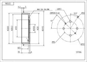 Тормозной барабан Hart 221586