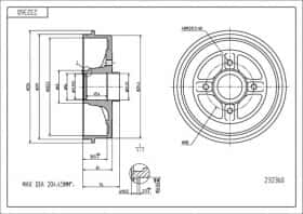Тормозной барабан Hart 232360