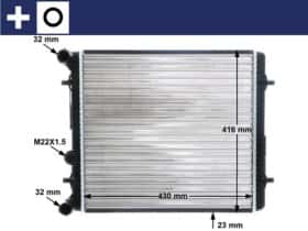 Радіатор охолодження двигуна Mahle cr367000s