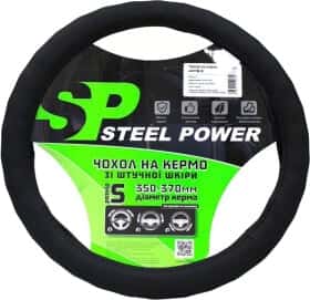 Чехол на руль Steel Power 4411B пвх цвет черный