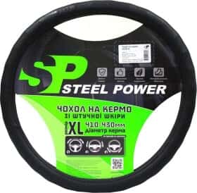 Чехол на руль Steel Power 4422B пвх с перфорацией с 1 швом цвет черный