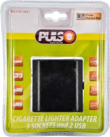 Розгалужувач прикурювача з USB Pulso 3 в 1 + 2 USB sc3031