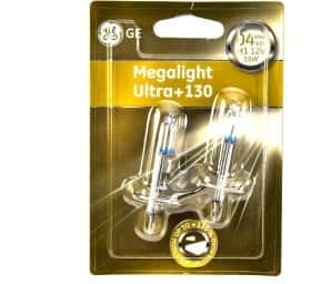 Автолампа General Electric Megalight Ultra +130 H1 P14,5s 55 W прозрачно-голубая 50310xnu2b