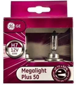 Автолампа General Electric Megalight Plus H7 PX26d 55 W прозора 58520MPU
