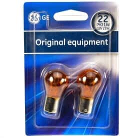 Автолампа General Electric Electric Basic PY21W BAU15s 21 W оранжевая 10562b