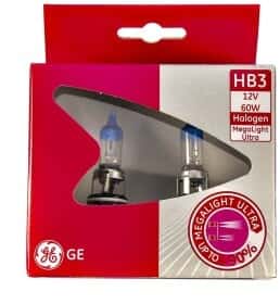 Автолампа General Electric Megalight Ultra +90 HB3 P20d 60 W прозоро-блакитна 53060xu2d